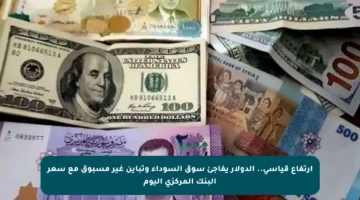 ارتفاع قياسي.. الدولار يفاجئ سوق السوداء وتباين غير مسبوق مع سعر البنك المركزي اليوم